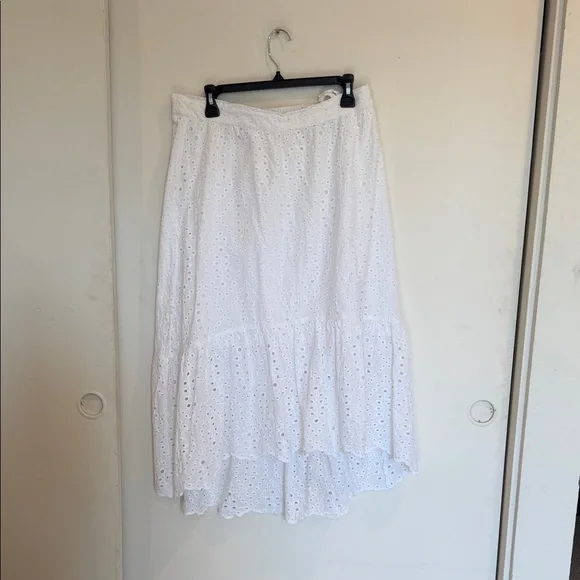 Joie White Eyelet Midi Skirt - Picture 2 of 6